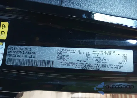 2023 Jeep Gladiator Sport S from USA, damaged, VIN 1C6HJTAG1PL500942